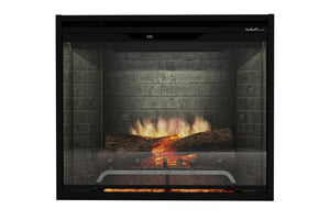 Dimplex Revillusion 30 inch Built-In Electric Firebox w/ Glass and Plug Kit | Neutral Brick