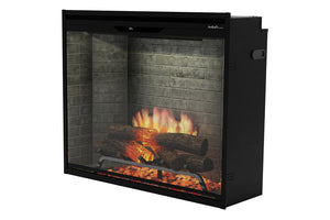 Dimplex Revillusion Portrait 36 inch Built-In Electric Firebox w/ Glass and Plug Kit | Neutral Brick (Copy)