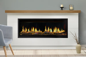 SimpliFire Boyd 78 inch Modern Farmhouse Mantel Package with Allusion Edge Electric Fireplace