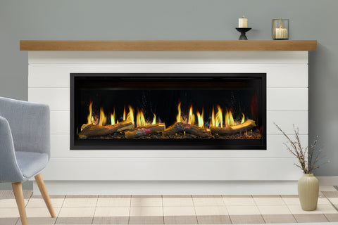 Image of SimpliFire Boyd 78 inch Modern Farmhouse Mantel Package with Allusion Edge Electric Fireplace