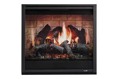 Image of SimpliFire Wescott Mantel with Inception 36-in Traditional Virtual Electric Fireplace Halston Front SF-INC36 MK-WS-INC36