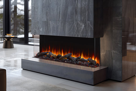 Image of SimpliFire Triton Smart Multi-Side View Built In Linear Electric Fireplace 