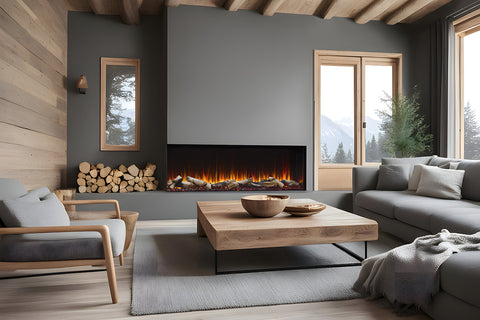 Image of SimpliFire Triton Smart Multi-Side View Built In Linear Electric Fireplace 