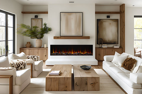 Image of SimpliFire Triton 78 Inch Smart Multi-Side View Built In Linear Electric Fireplace - SF-TR78