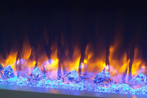 Image of SimpliFire Scion Trinity 55 in Multi-Side Built In Electric Fireplace - SF-SCT55-BK Crystals