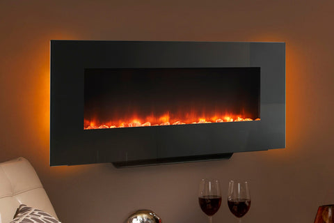 Image of Hearth & Home SimpliFire 38-inch Wall Mount Freestanding Linear Electric Fireplace | SF-WM38-BK | Electric Fireplaces Depot
