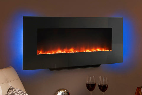 Image of Hearth & Home SimpliFire 38-inch Wall Mount Freestanding Linear Electric Fireplace | SF-WM38-BK | Electric Fireplaces Depot