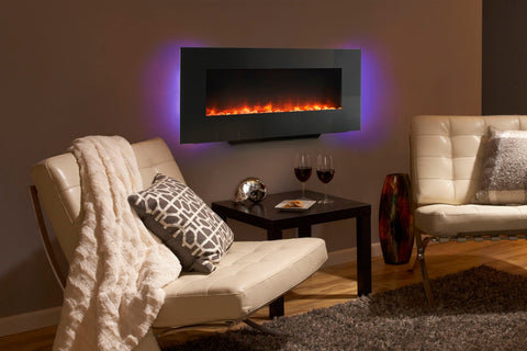 Image of Hearth & Home SimpliFire 38-inch Wall Mount Freestanding Linear Electric Fireplace | SF-WM38-BK | Electric Fireplaces Depot