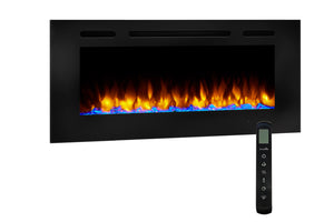 SimpliFire Allusion 40'' Wall Mount / Recessed Electric Fireplace