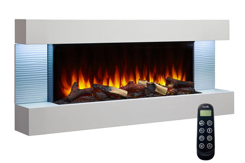 Image of SimpliFire Format 50 inch Floating Mantel Electric Fireplace