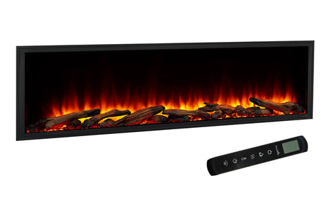 Image of Hearth & Home SimpliFire Scion 55-inch Built-In Linear Electric Fireplace | SF-SC55-BK | Modern Electric Fireplace | Electric Fireplaces Depot