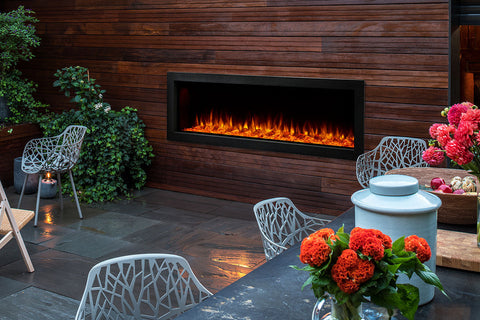 Image of SimpliFire Forum 55'' Outdoor Built-in Electric Fireplace