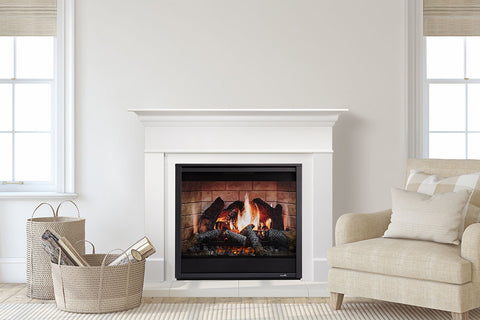 Image of SimpliFire Wescott Mantel with Inception 36-in Traditional Virtual Electric Fireplace Folio Front SF-INC36 | MK-WS-INC36