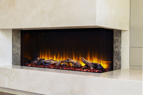 Image of SimpliFire Scion Trinity 55 in Multi-Side Built In Linear Electric Fireplace - SF-SCT55-BK