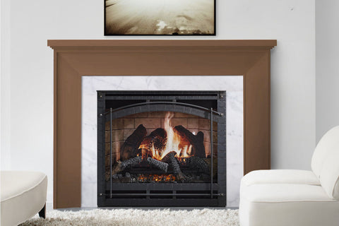 Image of SimpliFire Inception 36-in Traditional Virtual Smart Electric Fireplace with Chateau Forge Front - SF-INC36 Firebox