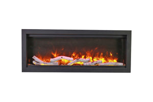 Amantii Symmetry Bespoke 42'' Wall Mount / Recessed Linear Indoor/Outdoor Electric Fireplace