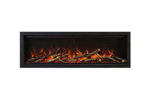 Image of Amantii Symmetry Lumina 42 inch Built In Fully Recessed Wall Mount Indoor Outdoor Smart Electric Fireplace |SYM-42-LUMINA