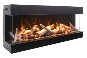 Amantii Panorama Tru View 60-inch 3-Sided View Built In Indoor/Outdoor Electric Fireplace