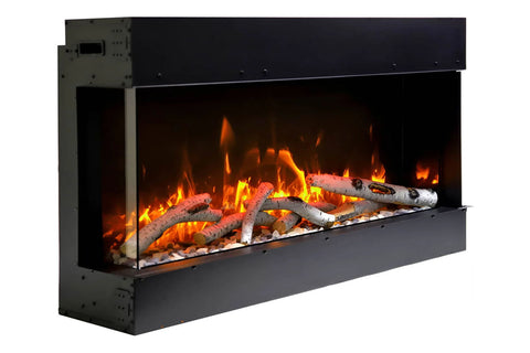 Image of Amantii Panorama Tru View Slim 72-inch 3-Sided View Built In Indoor OutdoorElectric Fireplace with Heater | 72-TRV-SLIM