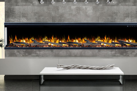 Image of Touchstone Sideline Infinity Pro Smart 84-inch 3-Sided 2-Sided Built-In Recessed Electric Fireplace | 80066 