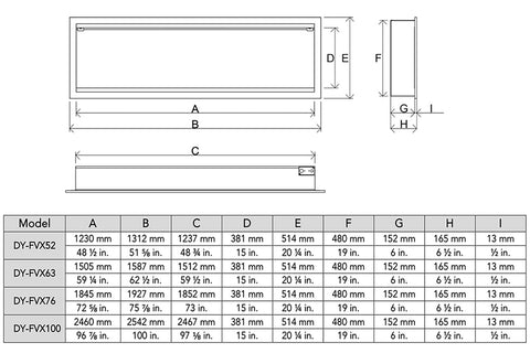 Image of Dynasty Tempo Virtual Linear Recessed Electric Fireplace