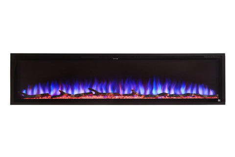 Image of Touchstone Sideline Elite 84 inch Smart Wall Mount Recessed Electric Fireplace - Built-In Fireplace Insert - 80050