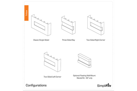 Image of SimpliFire Triton Smart Multi-Side View Built In Linear Electric Fireplace Installation