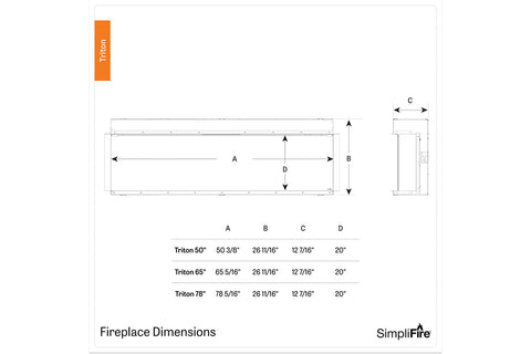 Image of SimpliFire Triton Smart Multi-Side View Built In Linear Electric Fireplace Dims