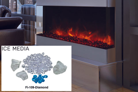 Image of Amantii Panorama 60 inch 3-Sided Built-in Indoor & Outdoor Electric Fireplace - Heater - Electric Fireplaces Depot