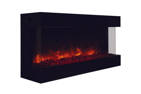 Image of Returned Amantii Panorama Tru View 50 inch 3-Sided Built-in Indoor Outdoor Electric Fireplace Heater | 50-TRU-VIEW-XL-OB