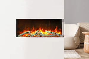 Amantii Panorama Tru View Slim 50-inch 3-Sided Built In Indoor/Outdoor Electric Fireplace