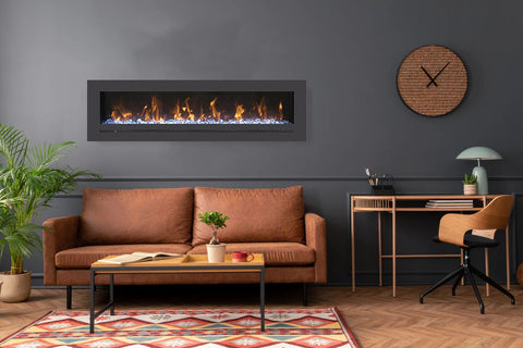 Image of Sierra Flame 78 inch Wall Mount Linear Electric Fireplace - Heater - Electric Fireplaces Depot