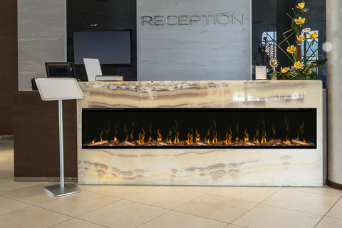 Image of Dimplex Ignite XL Electric Fireplace with Real Wood Logs and Lava Rocks - XLF Series