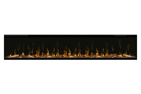 Image of Dimplex Ignite XL 100 inch Electric Fireplace with Real Wood Logs and Lava Rocks - XLF100