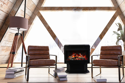 Image of Sierra Flame Freestanding Electric Fireplace - Heater - Logs Set - Electric Fireplaces Depot