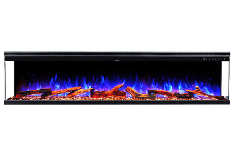 Image of Touchstone Sideline Infinity Pro Smart 3-Sided 2-Sided Built-In Recessed Electric Fireplace 