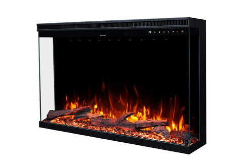 Image of Touchstone Sideline Forte Infinity Pro Smart 40-inch 3-Sided 2-Sided Built-In Recessed Electric Fireplace | 80064 