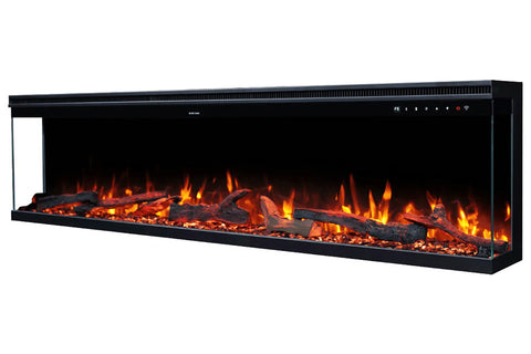 Image of Touchstone Sideline Infinity Pro Smart 3-Sided 2-Sided Built-In Recessed Electric Fireplace 
