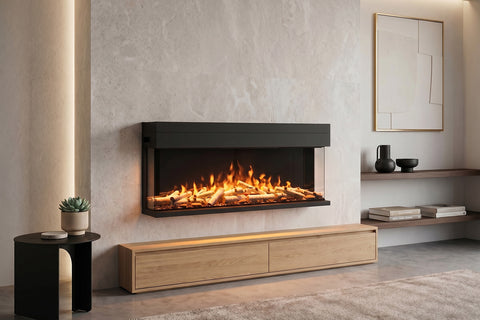 Image of ActiveFlame HD FlameTec PRO 55 inch LCD Virtual Smart Multi-Side View Built-In Electric Fireplace EF10192