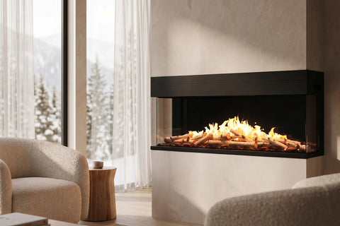 Image of ActiveFlame HD FlameTec PRO 55 inch LCD Virtual Smart Multi-Side View Built-In Electric Fireplace EF10192