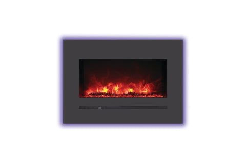 Image of Sierra Flame 32 inch Wall Mount Linear Electric Fireplace - Heater - Electric Fireplaces Depot