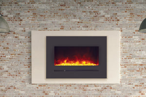 Sierra Flame 32 inch Wall Mount Linear Electric Fireplace - Heater - Electric Fireplaces Depot