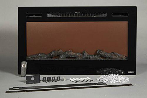 Touchstone Sideline Black 50'' Built-in Electric Fireplace - Heater - 80004 - Accessory - Electric Fireplaces Depot
