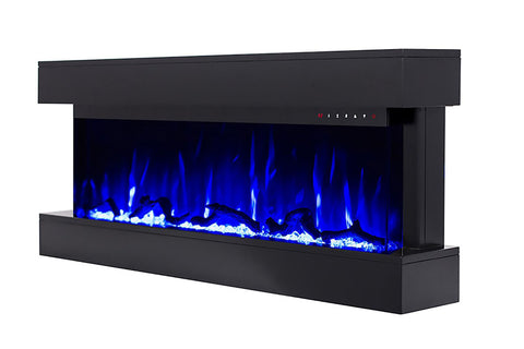 Image of Touchstone Chesmont Smart 50 inch Wall Mount 3-sided Electric Fireplace Black | 80034