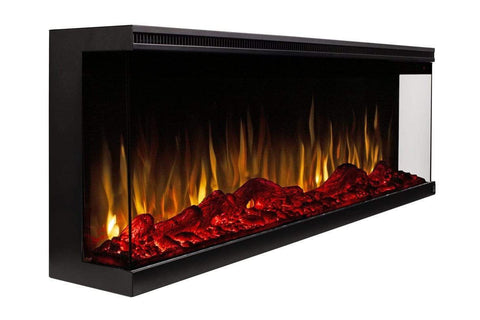 Image of Touchstone Sideline Infinity Smart 3-Sided 2-Sided Built-In Recessed Electric Fireplace 