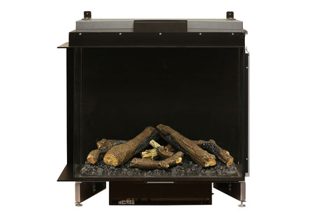 Image of Faber E-Matrix 35 -inch 2-Sided Left Corner Water Vapor Built-In Electric Fireplace Firebox | FEF3226L2L | Water Myst Fireplace | Electric Fireplaces Depot