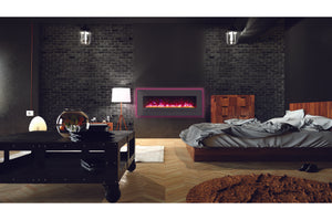 Sierra Flame 55 inch Wall Mount Linear Electric Fireplace - Heater - Electric Fireplaces Depot