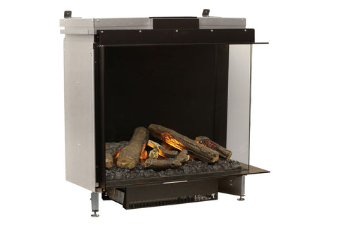 Image of Faber E-Matrix 35 -inch 2-Sided Right Corner Water Vapor Built-In Electric Fireplace Firebox | FEF3226L2R | Water Myst Fireplace | Electric Fireplaces Depot