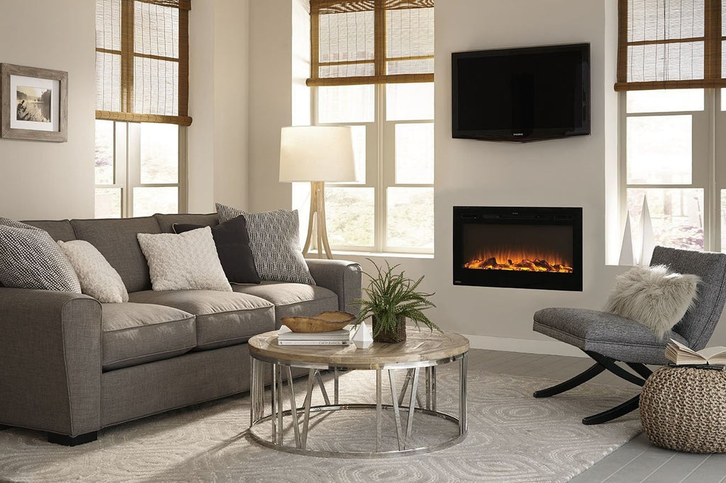 Touchstone Sideline 28 inch Built-in Electric Fireplace - Heater - 80028 - Electric Fireplaces Depot