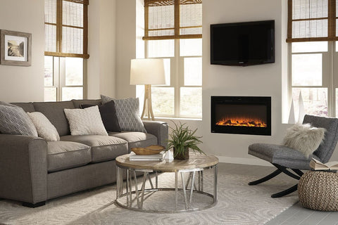 Image of Touchstone Sideline 28 inch Built-in Electric Fireplace - Heater - 80028 - Electric Fireplaces Depot